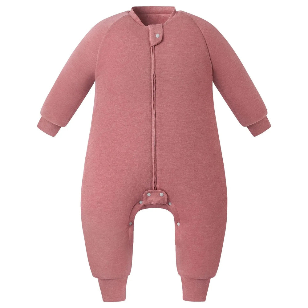 Nest Designs Bamboo Jersey Long Sleeve Footed Sleep Bag 2.5 Tog Pantone Faded Rose