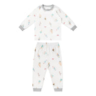 Nest Designs Bamboo Jersey Two-Piece Long Sleeve Pj Set Ice Cream Summer