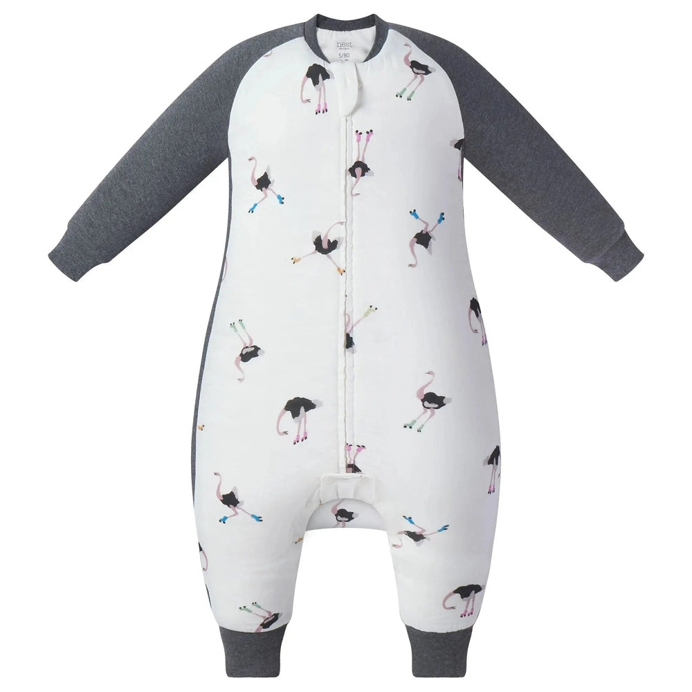 Nest Designs Bamboo Long Sleeve Footed Sleep Bag 1.0 Tog Let's Roll