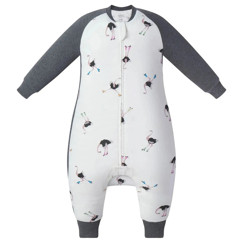 Nest Designs Bamboo Long Sleeve Footed Sleep Bag 1.0 Tog Let's Roll