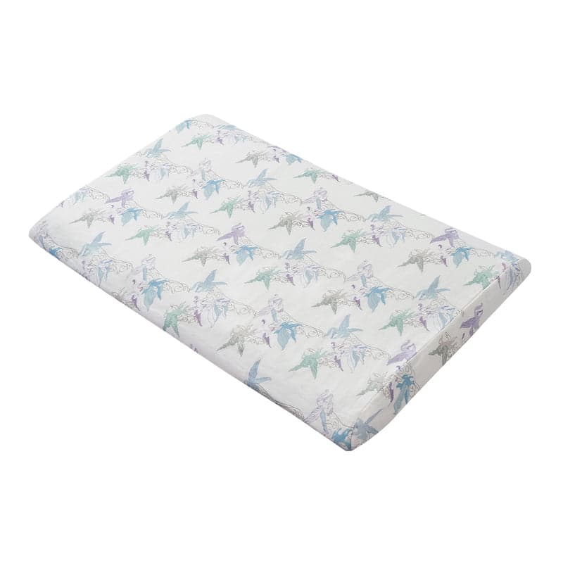 Nest Designs Bamboo Silk Toddler Pillow and Pillowcase in pastel cloud ponies laid flat.