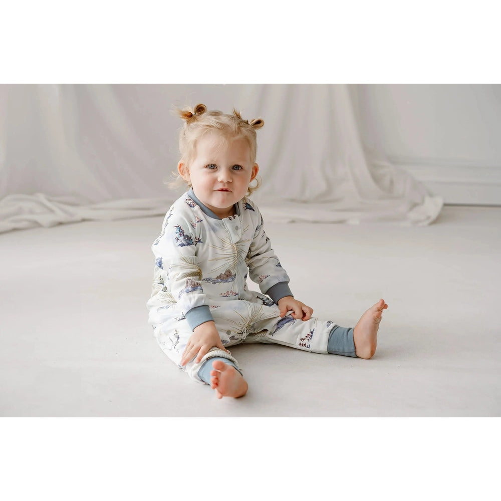 Nest Designs Organic Cotton Long Sleeve Footed Sleep Bag 1.0 Tog Ocean Wonders