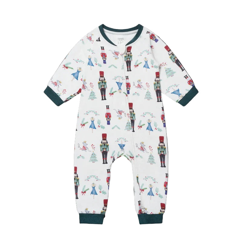 Nest Designs Organic Cotton Long Sleeve Footless Sleeper Nutcracker