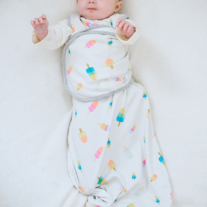 Nest Designs Organic Cotton Startle Stop Sleep Bag 0.5 Tog Summer Pops (0-6M)