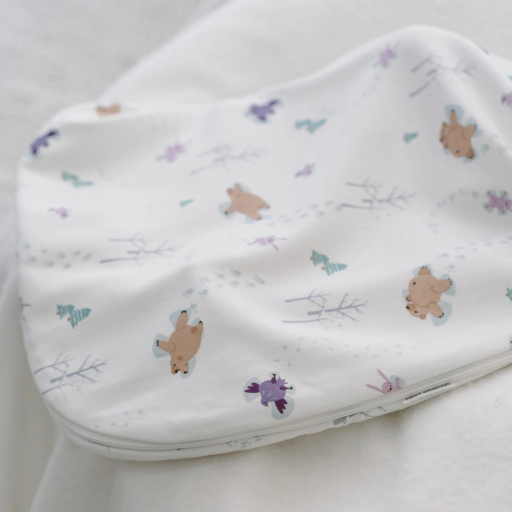 Nest Designs Organic Cotton Startle Stop Sleep Bag 0.5 Tog Snow Angels