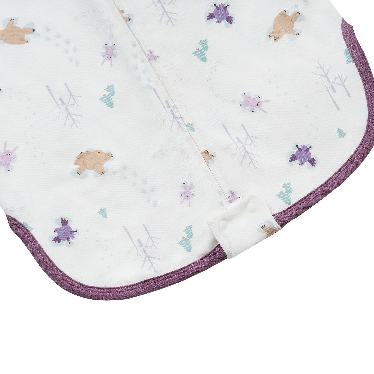 Nest Designs Organic Cotton Swaddle Sleep Bag 0.5 Tog Snow Angels