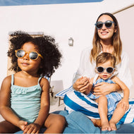 Olivio & Co Oval Sunglasses Kids/Junior Seaside Stripes Vacation Yellow