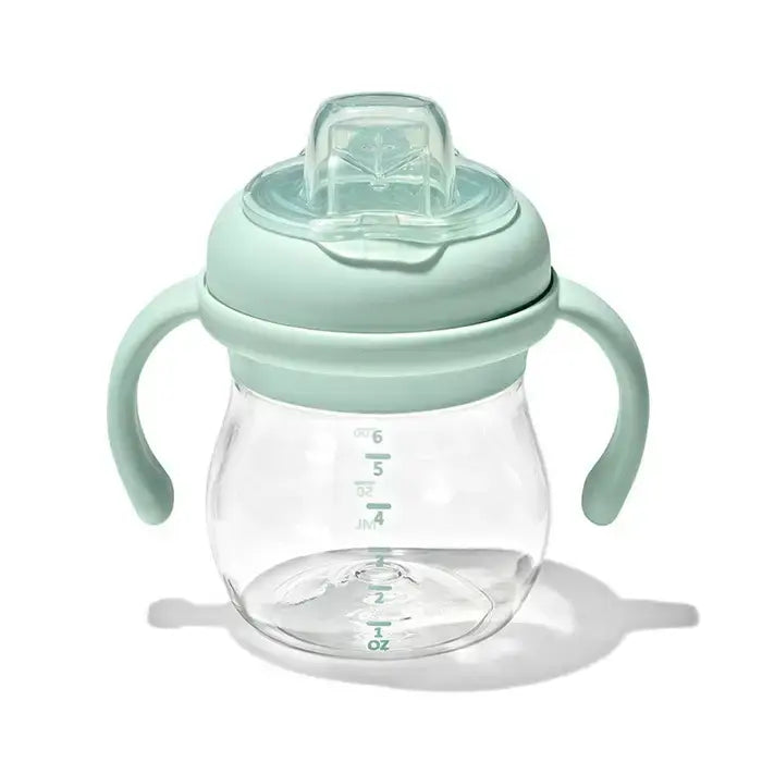 OXO Tot Transitions Sippy Cup with Removable Handles, mint green, 6 oz.