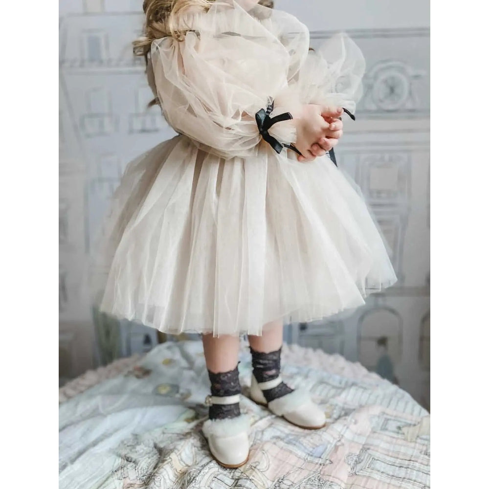 Petite Maison Kids Coco Caramel Tulle Dress