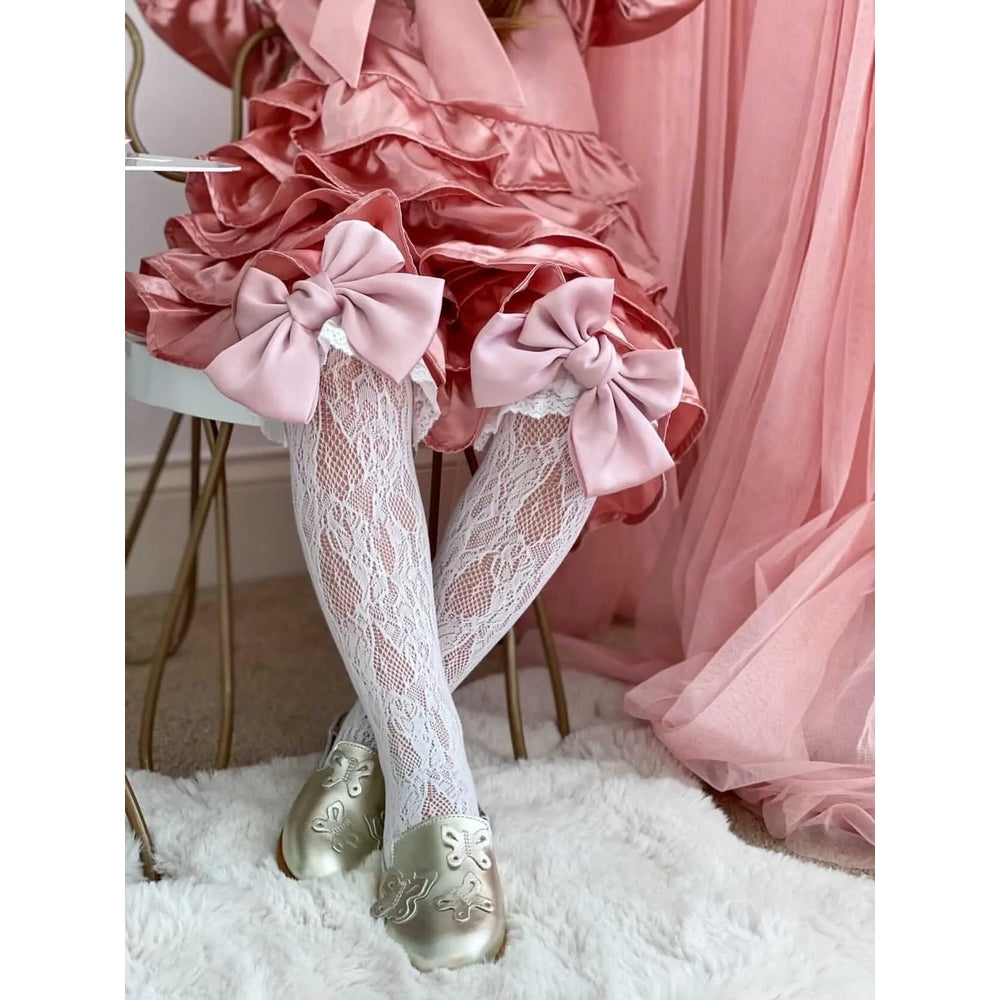 Petite Maison Kids Lola Lace Socks With Satin Bows