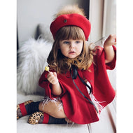 Petite Maison Kids Wool Beret With Pom Pom