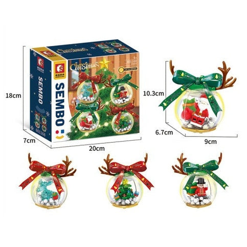 Sembo Christmas Crystal Ball Tree Pendants Decoration Gift Building Blocks