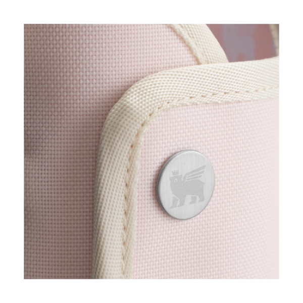 Stanley All Day Quencher Carry-All 40 oz bag in pink canvas with beige trim and STANLEY emblem