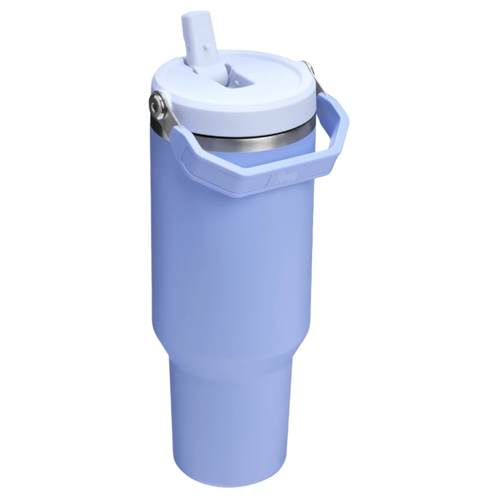 Stanley IceFlow Flip Straw 2.0 Tumbler, 40 oz, blue with carry handle