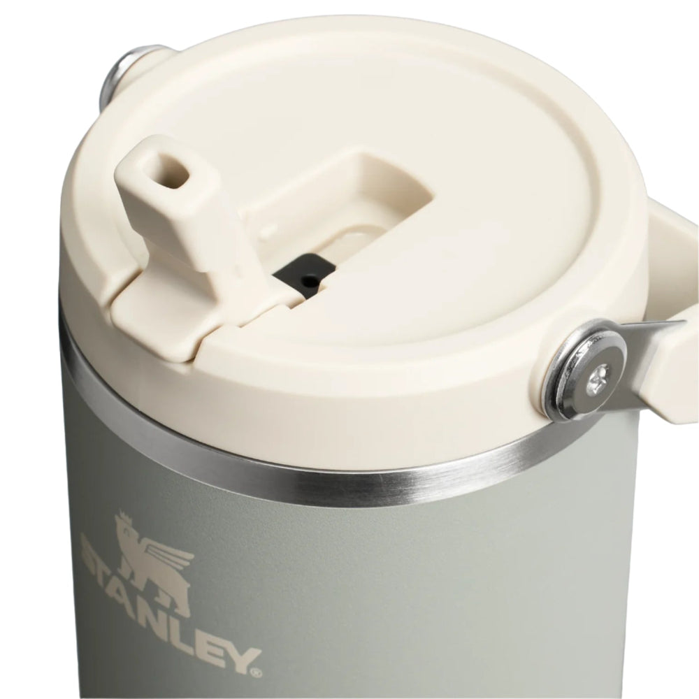 Stanley IceFlow Flip Straw 2.0 Tumbler 40 oz with white lid and gray body