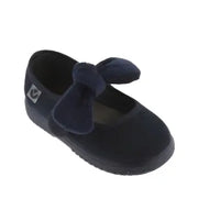 Victoria Shoes Ojalá Suede Imitation Mary Jane Corduroy Bow Marino
