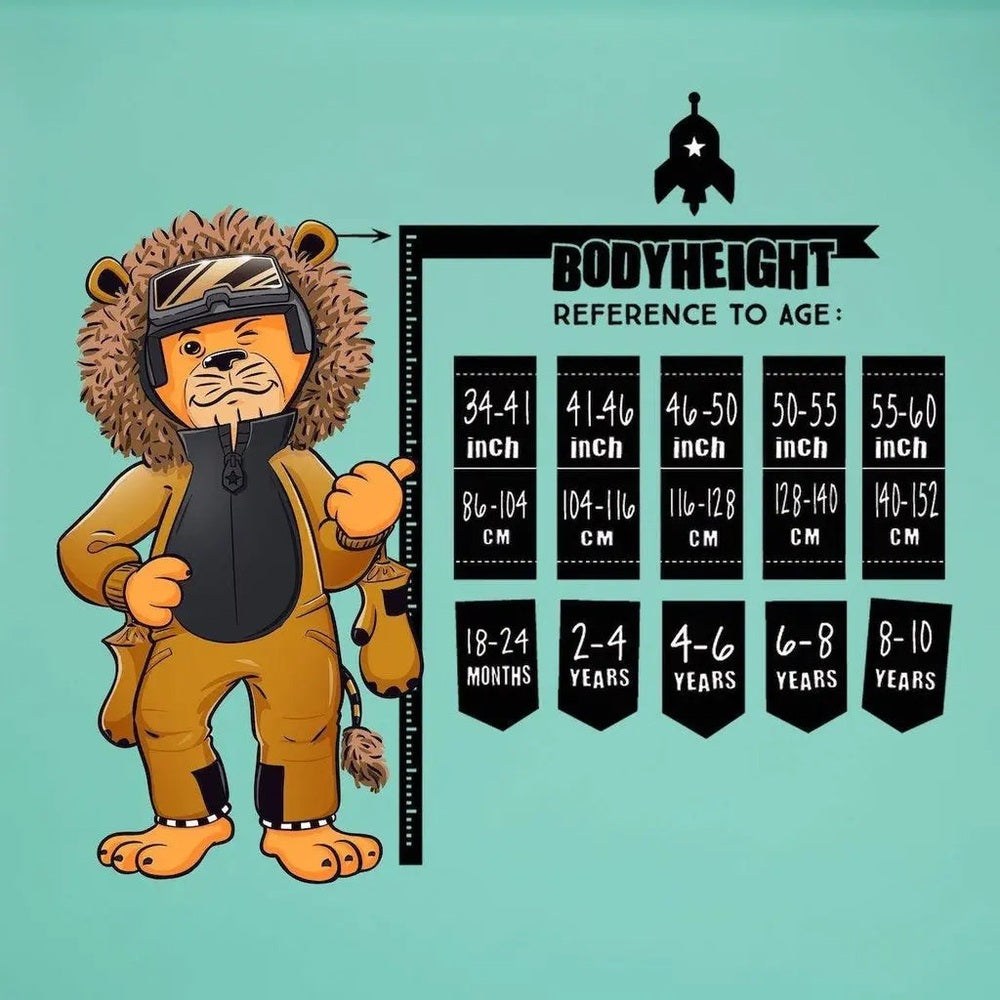 Weedo Liodo Lion Snowsuit + Matching Gloves