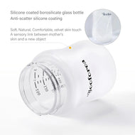Yooforea Silicone Coated Glass Baby Bottle 5Oz/150Ml