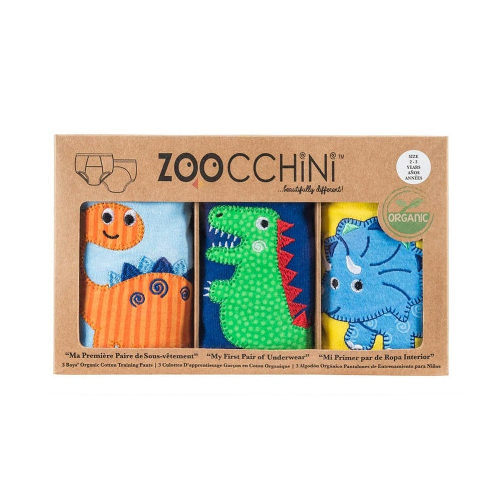 Zoocchini Toddler Organic Potty Training Pants 3pk Jurassic Pals