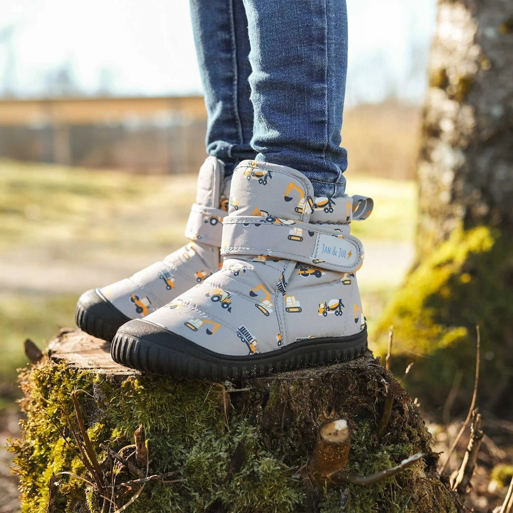 Jan & Jul Toasty Dry Booties Grey Construction