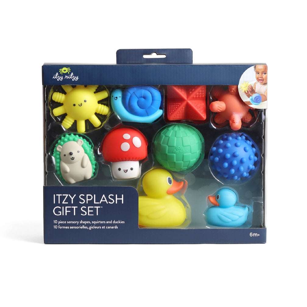 Itzy Splash bath toys gift set, 10-piece assorted colors