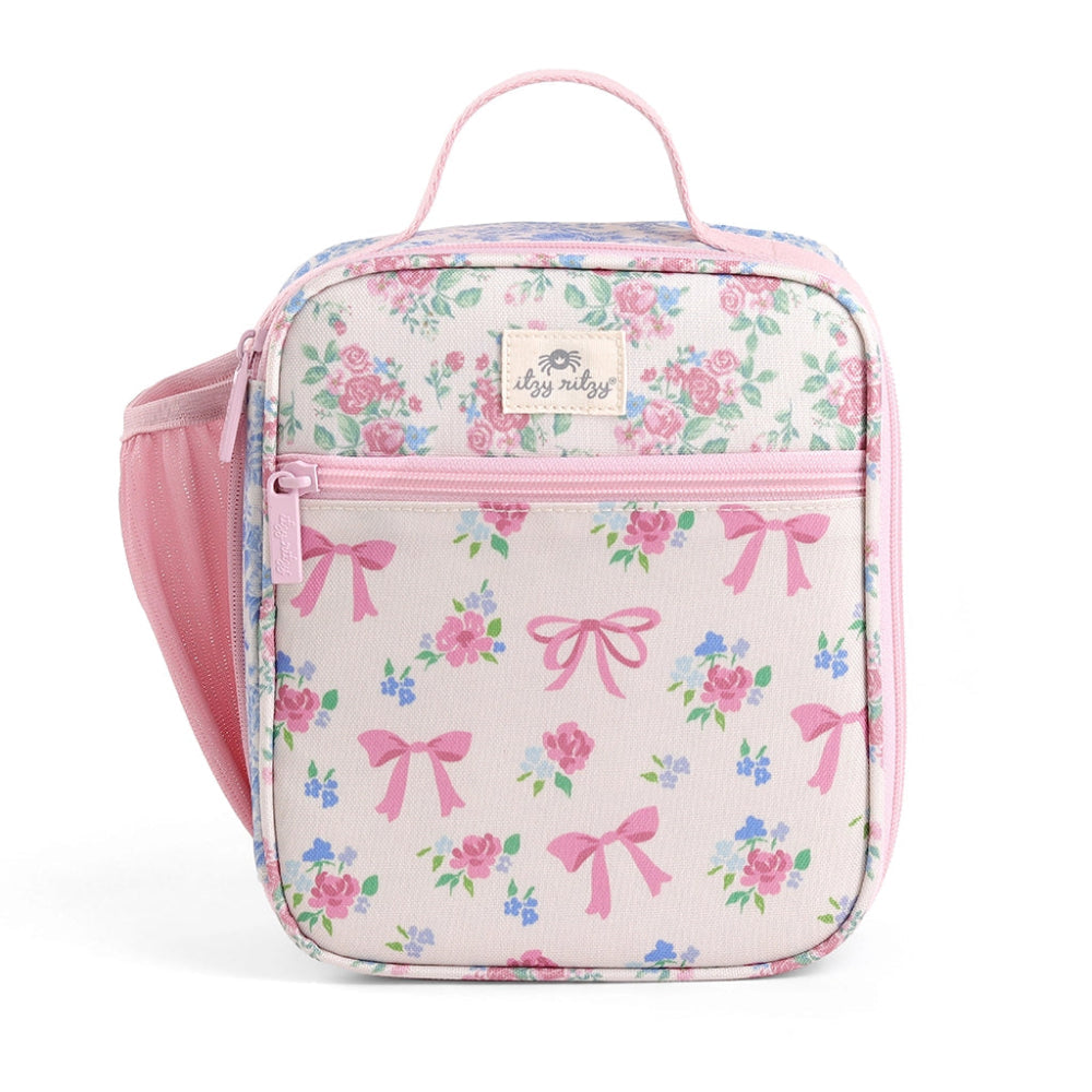 Itzy Ritzy lunch box bag; pink floral pattern