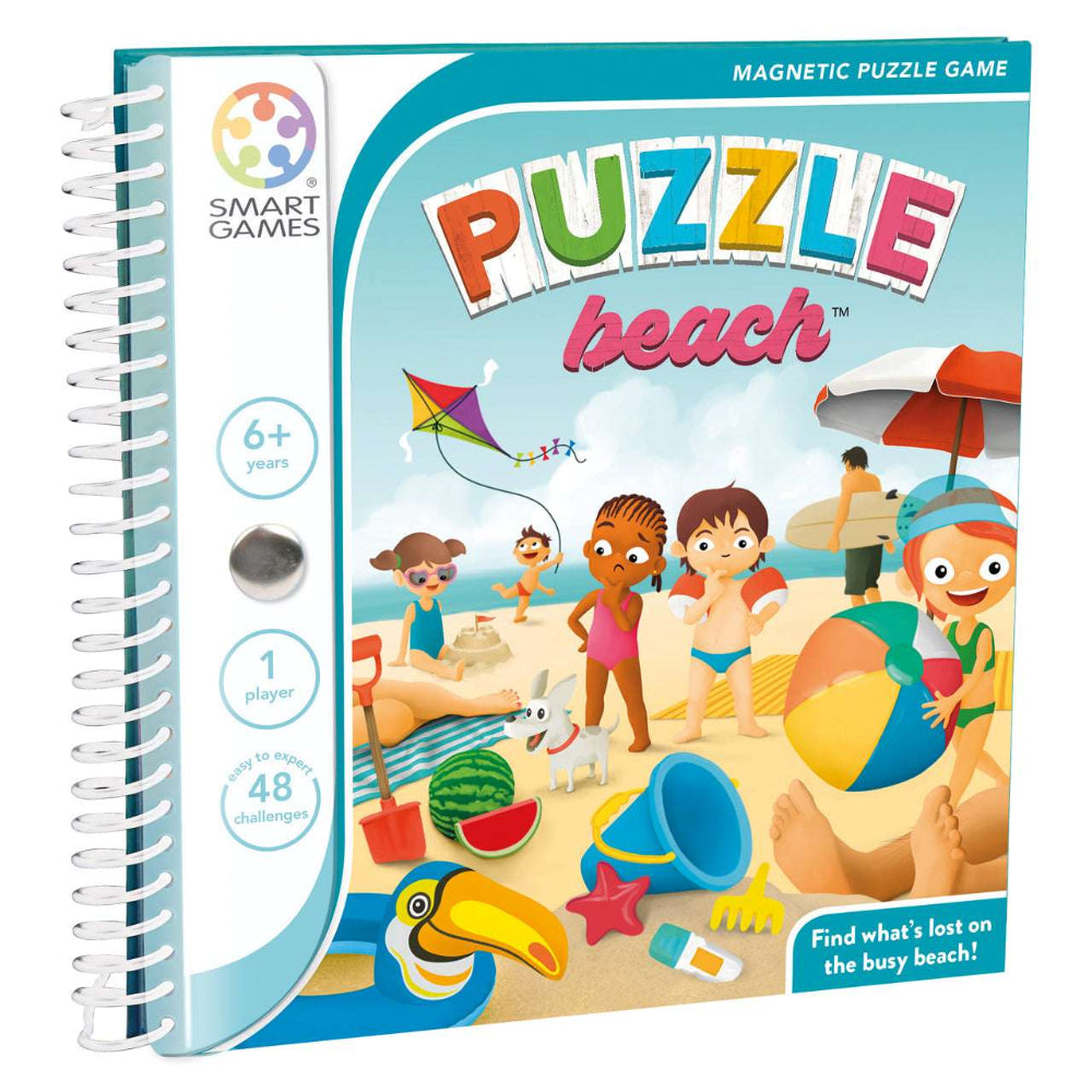 Smart Games Puzzle Beach spiral-bound box with blue cover