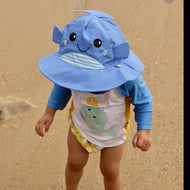 ZOOCCHINI BABY/TODDLER SUN HAT WHALE