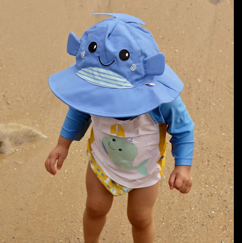 ZOOCCHINI BABY/TODDLER SUN HAT WHALE