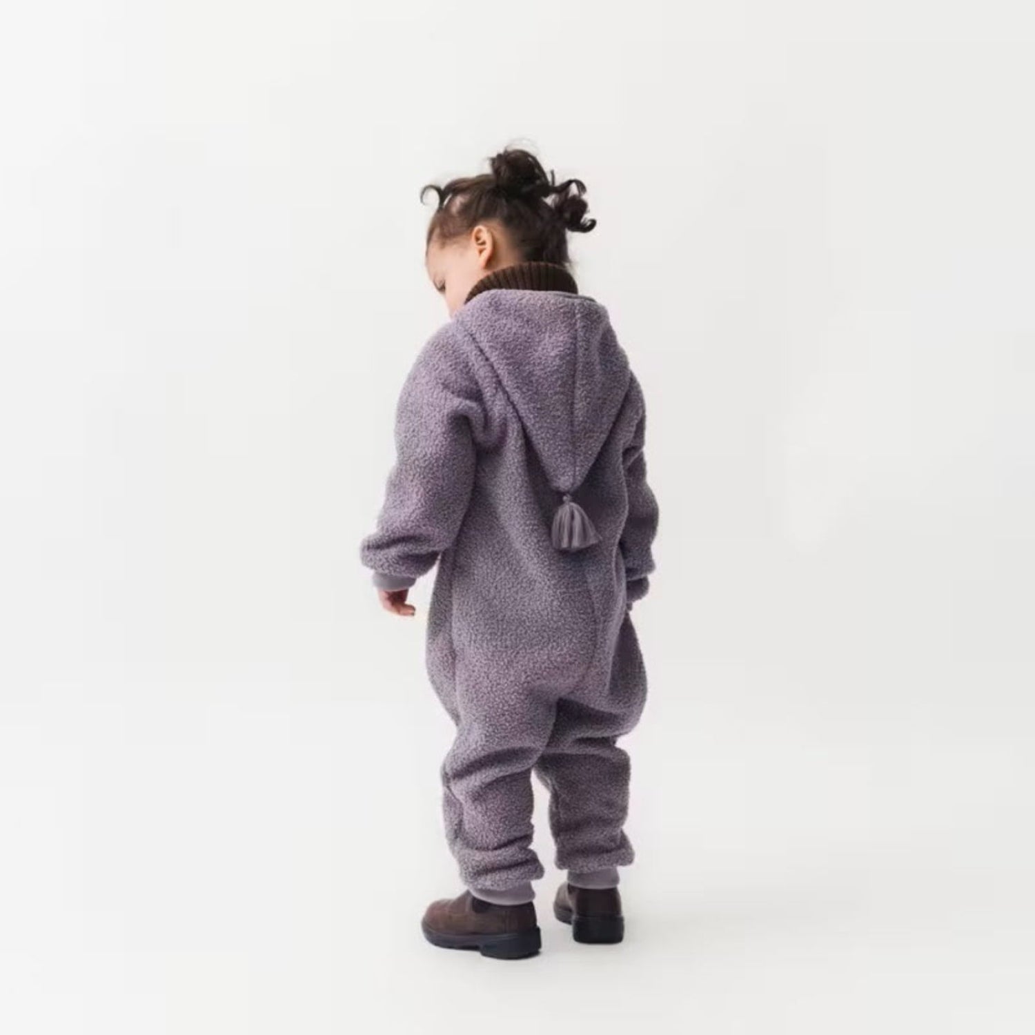 Mini A Ture Matadel Teddyfleece Jumpsuit Grs Zinc Purple