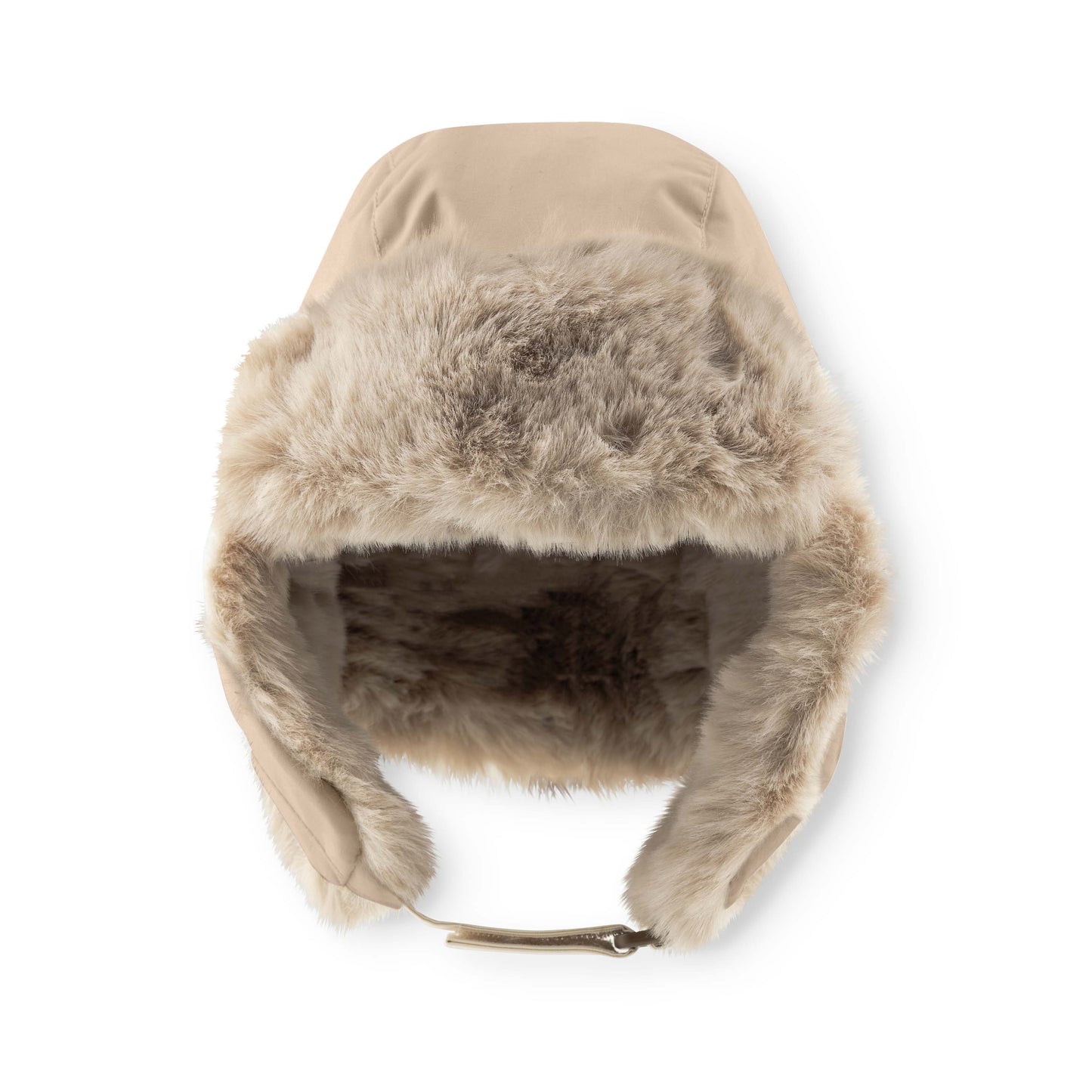 MINI A TURE Savannah Tan Teddy Lined Winter Hat with plush fur ear flaps