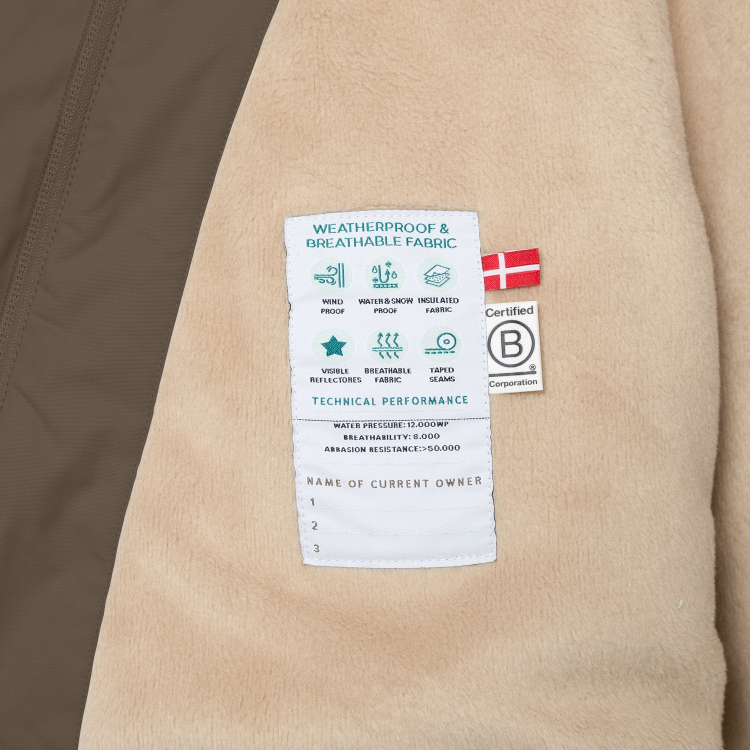 Mini A Ture Matwang Fleece Lined Winter Jacket Grs Tarmac Green