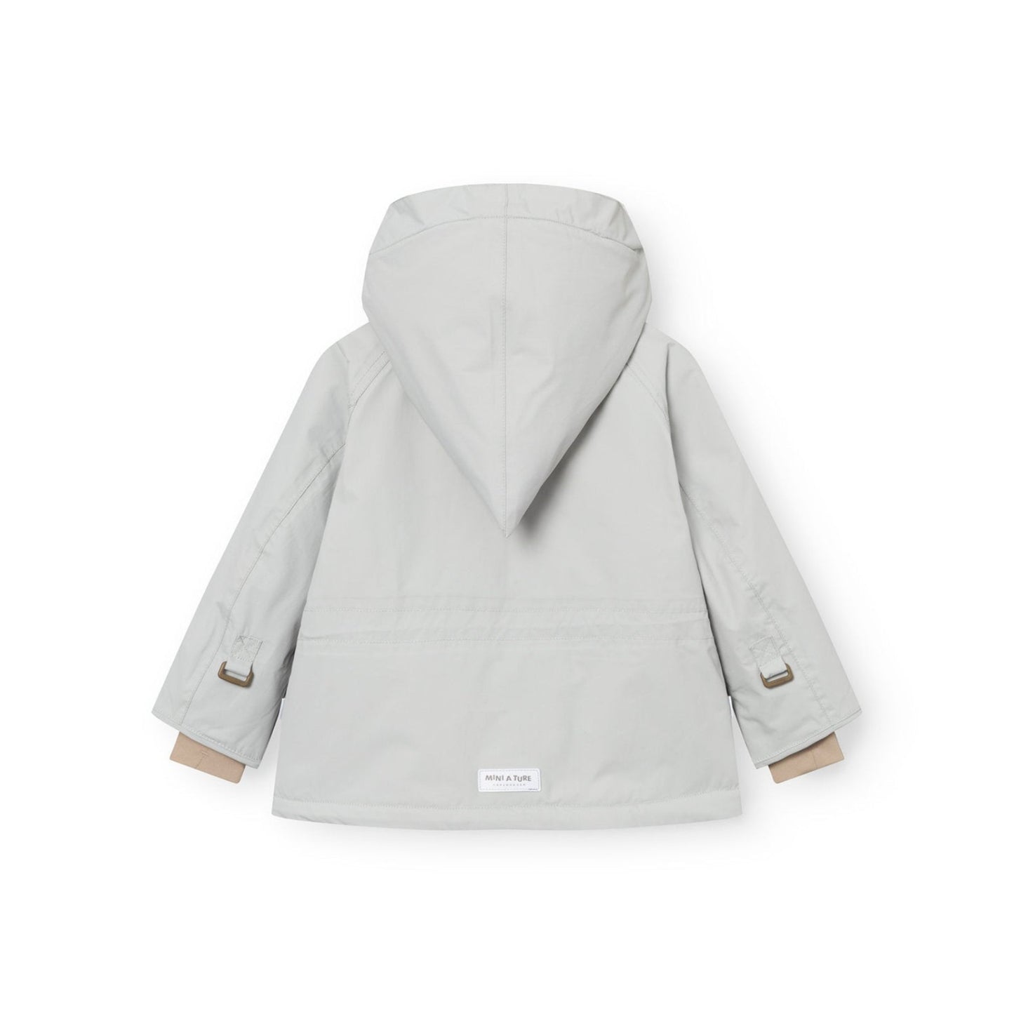 Mini A Ture Matwang fleece-lined winter jacket in Puritan Grey, kids outerwear with hood