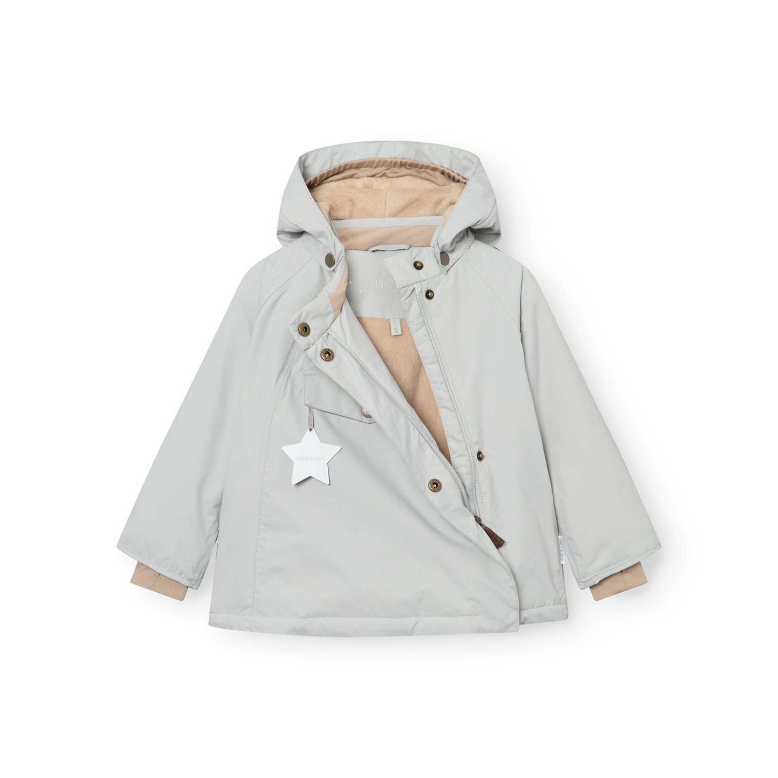 Mini A Ture Matwang Fleece Lined Winter Jacket Grs Puritan Grey