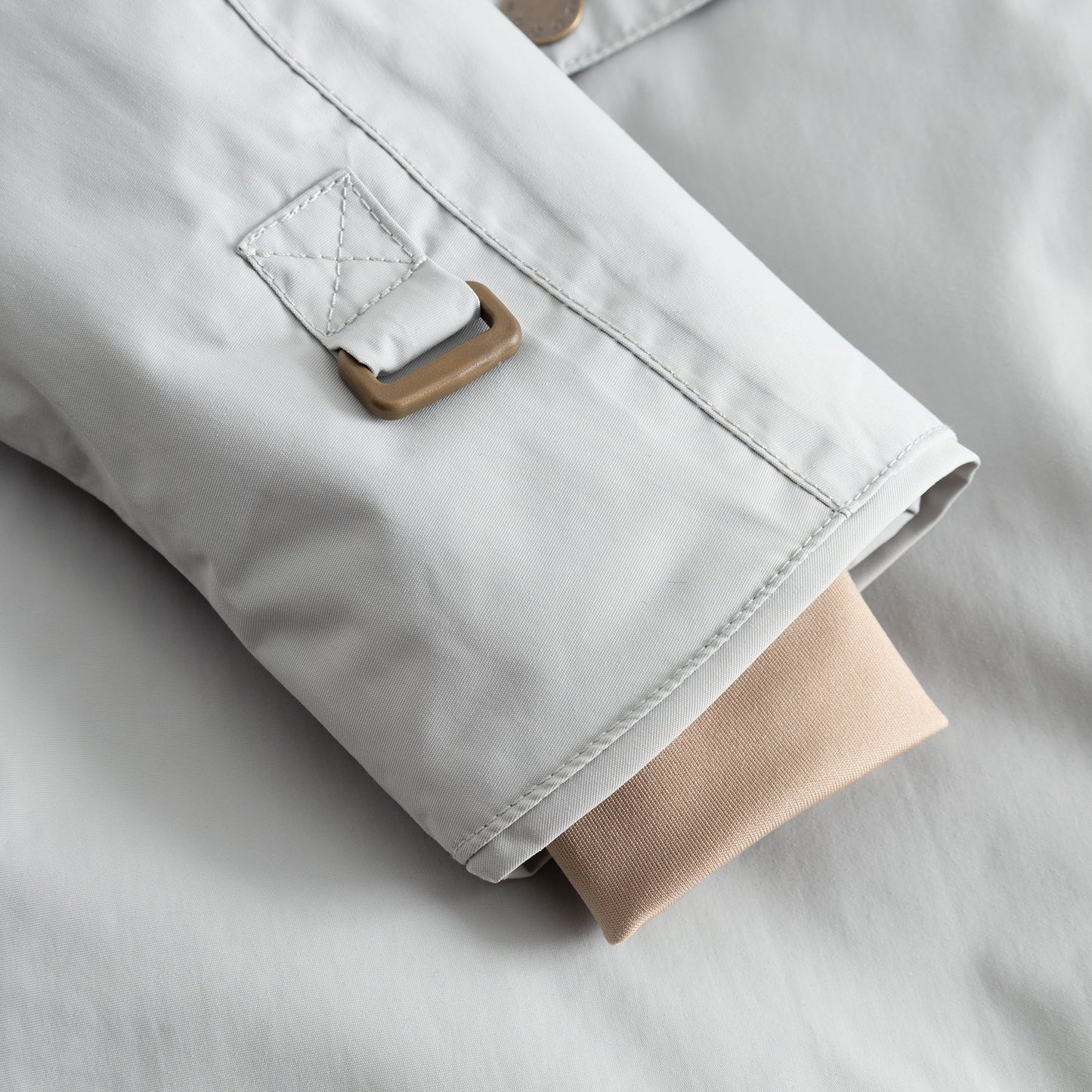 Jacket: MINI A TURE Matwang fleece-lined winter jacket in puritan grey with beige cuff