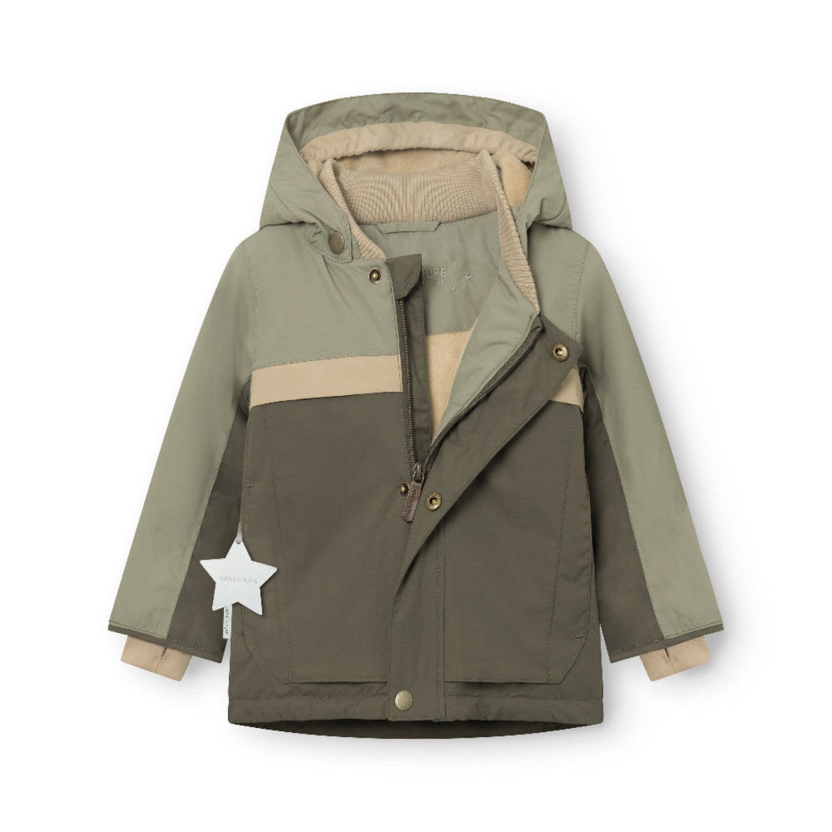 Mini A Ture Matwaldo Fleece Lined Winter Jacket Grs Tarmac Green