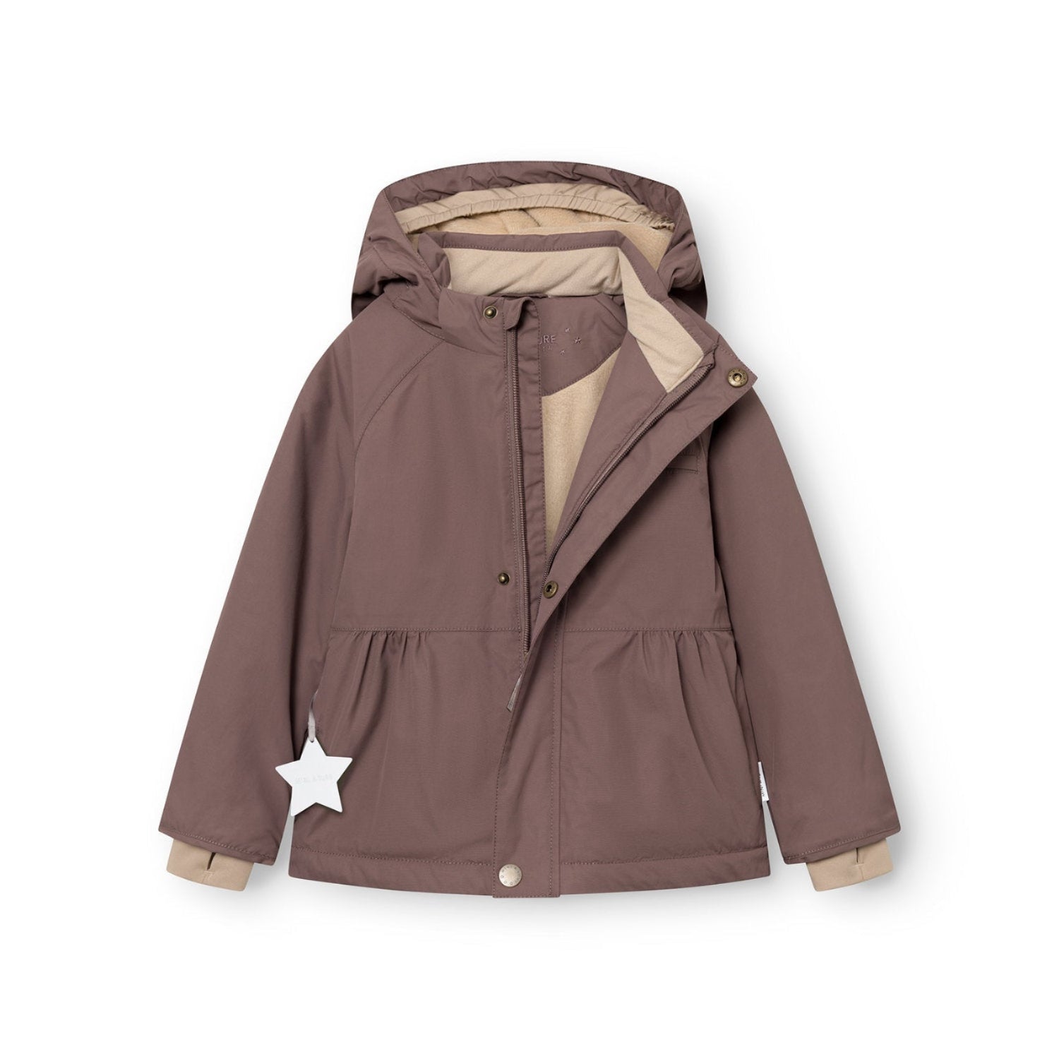 Mini A Ture Matbriddine Fleece Lined Winter Jacket Grs Peppercorn Plum