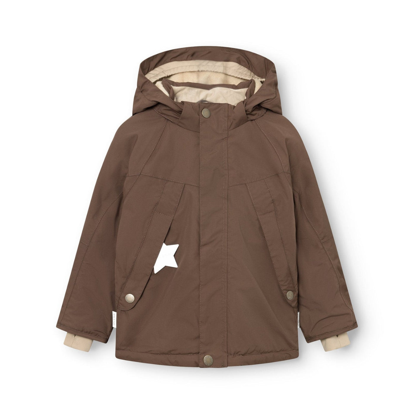Mini A Ture Matvalonso Fleece Lined Winter Jacket Grs Chestnut Brown