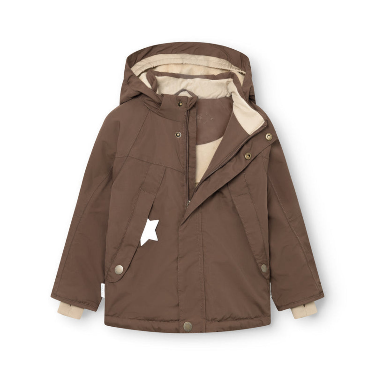 Mini A Ture Matvalonso Fleece Lined Winter Jacket Grs Chestnut Brown
