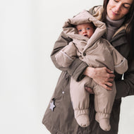 Mini A Ture Matfianna Fleece Lined Winter Pramsuit Grs Savannah Tan