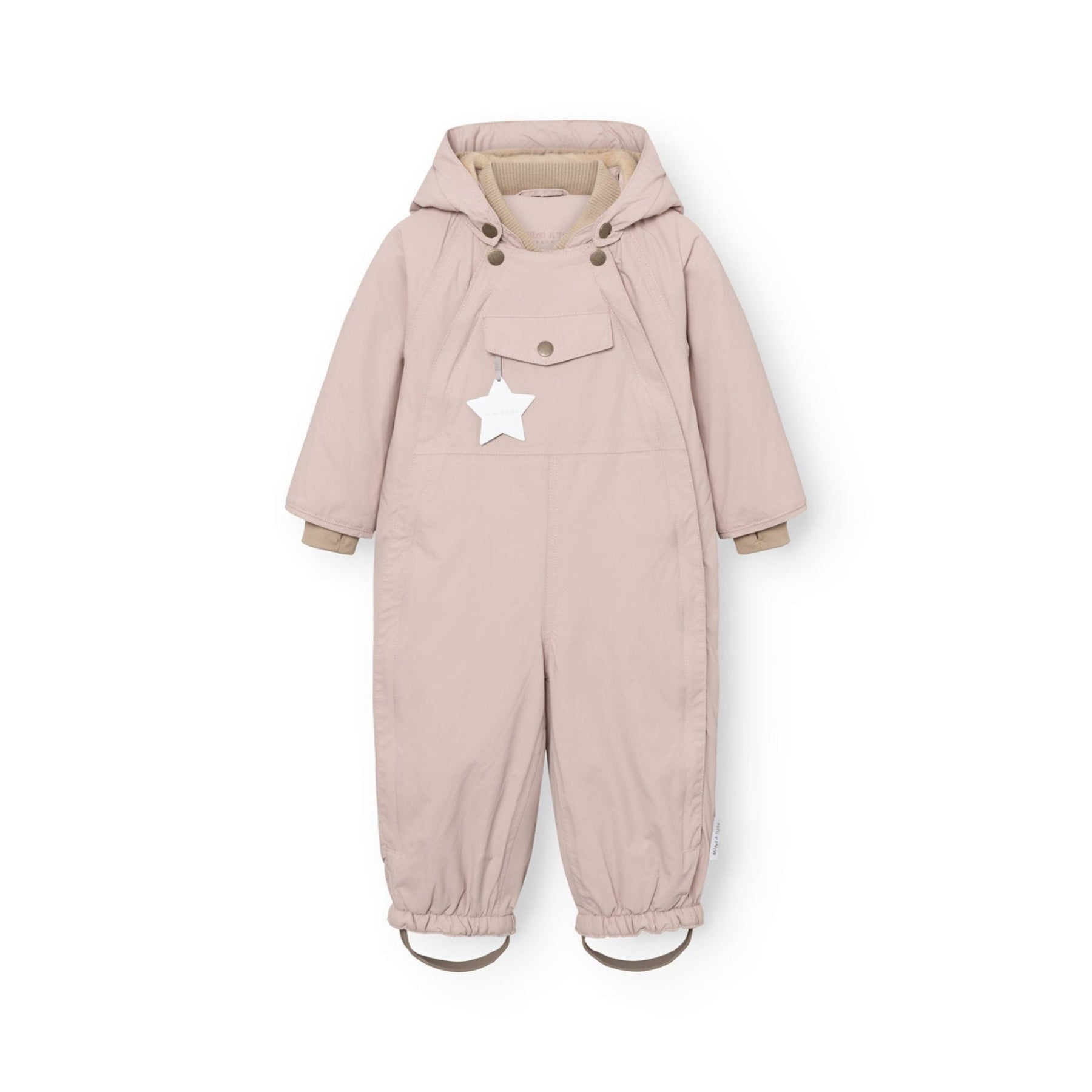 Mini A Ture Matwisti Fleece Lined Snowsuit Grs Cloudy Rose