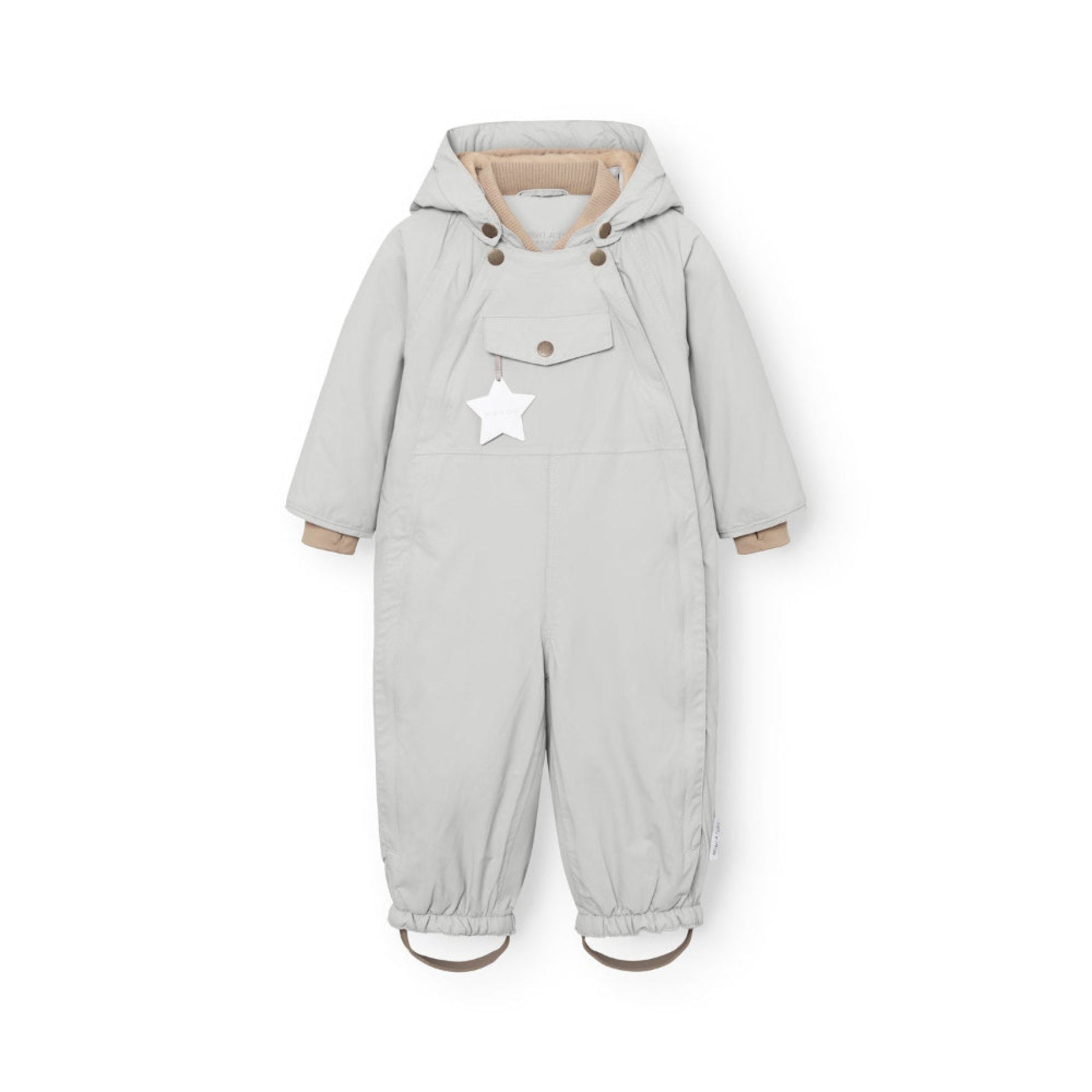 Mini A Ture Matwisti Fleece Lined Snowsuit Grs Puritan Grey
