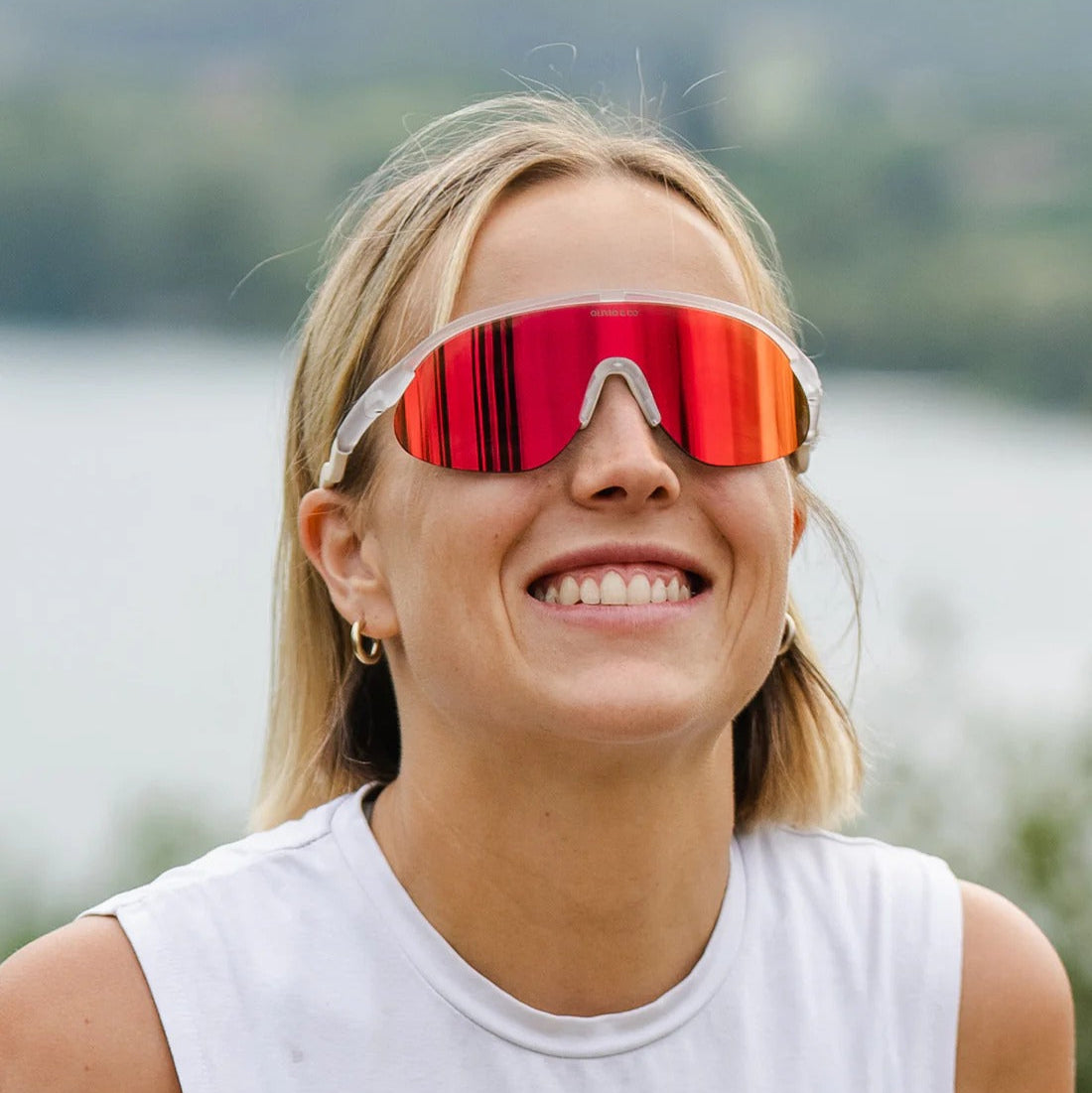 Olivio & Co Sport Sunglasses Teen & Adult Half-Rim Sunrise Mist