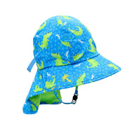 ZOOCCHINI BABY/TODDLER CAPE SUN HAT ALLIGATOR