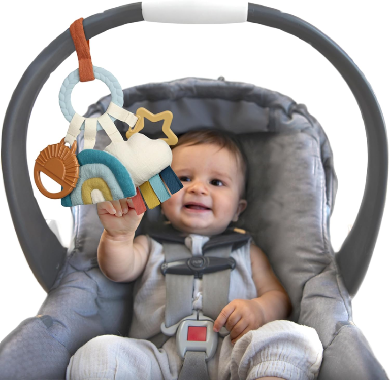 Itzy ritzy bitzy busy ring teething activity toy, multicolor