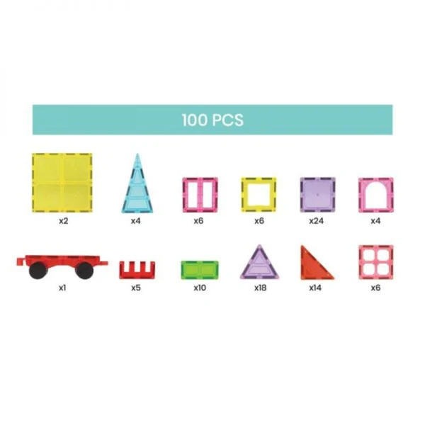 SPROUT TILE MAGNETIC BUILDING TILE 100PCS - baby enRoute