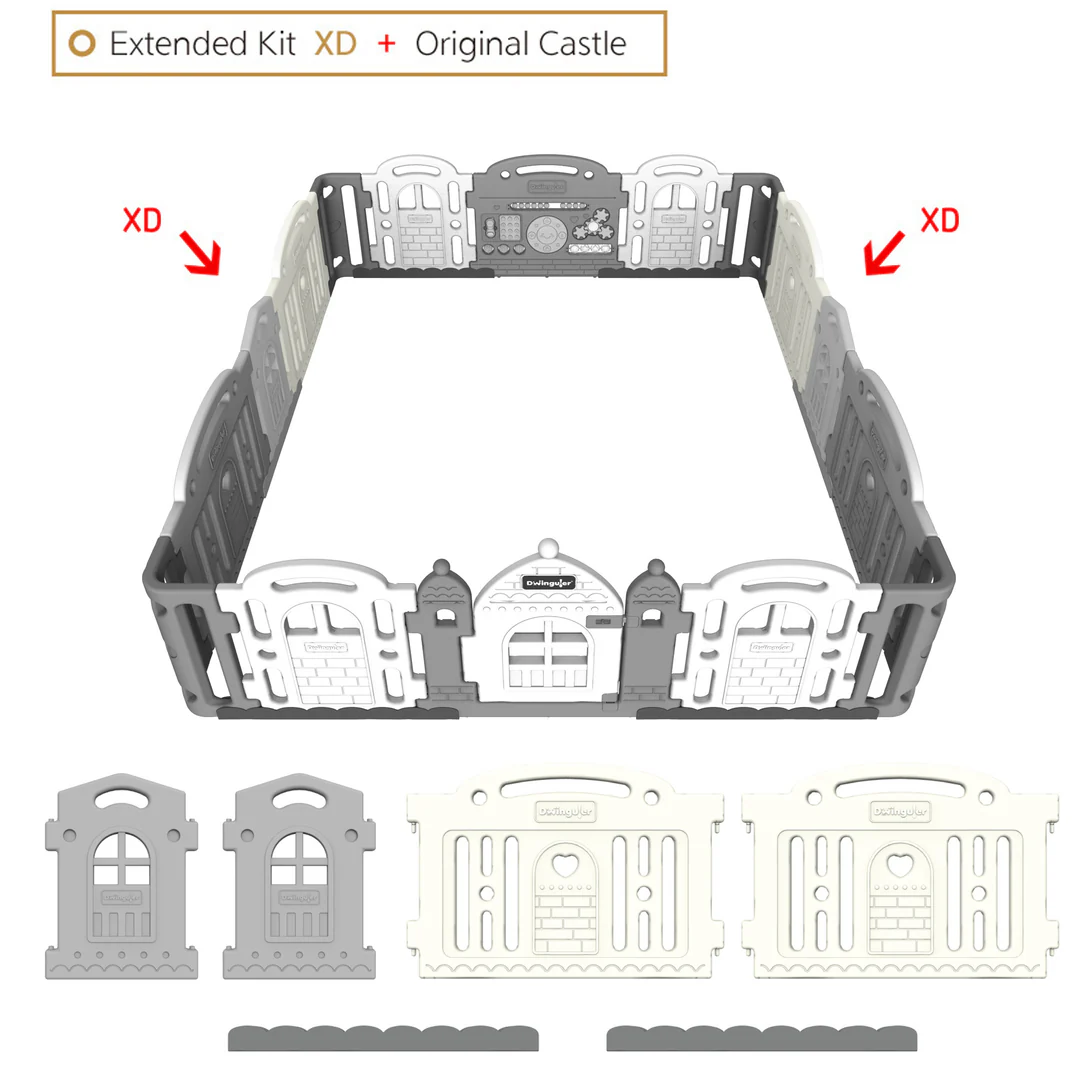 Dwinguler Castle Extension Set Downy Grey