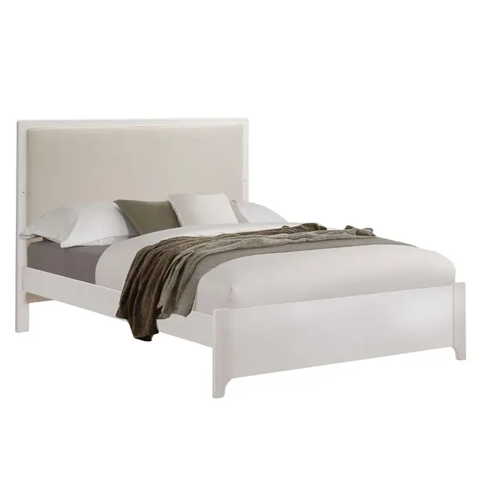 Natart Kyoto double bed frame with white finish