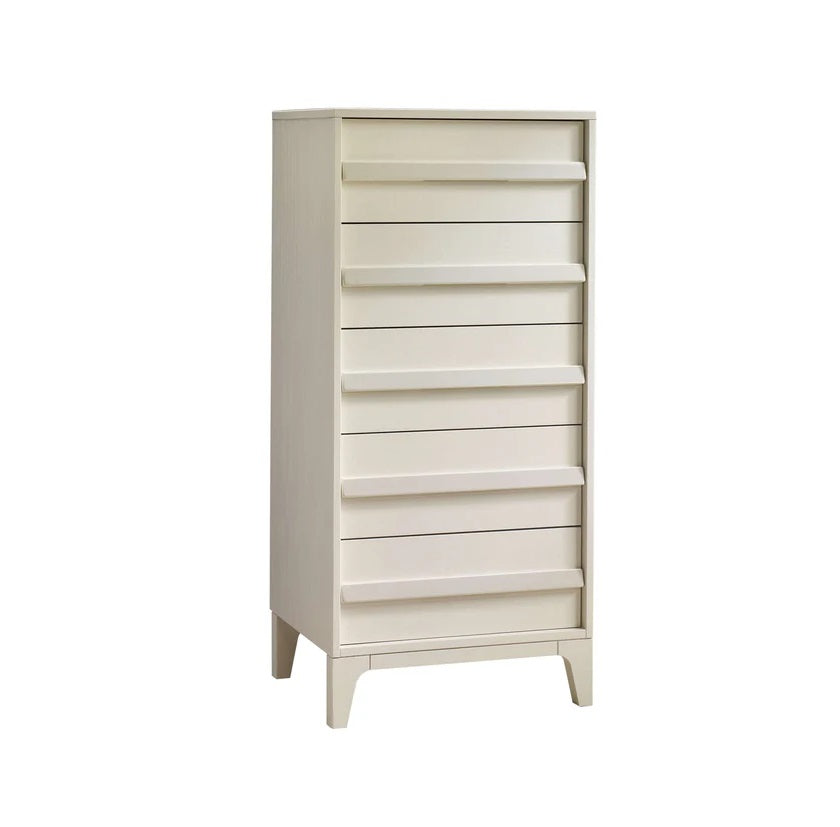 Natart Kyoto lingerie chest, cream finish, tall multi-drawer unit