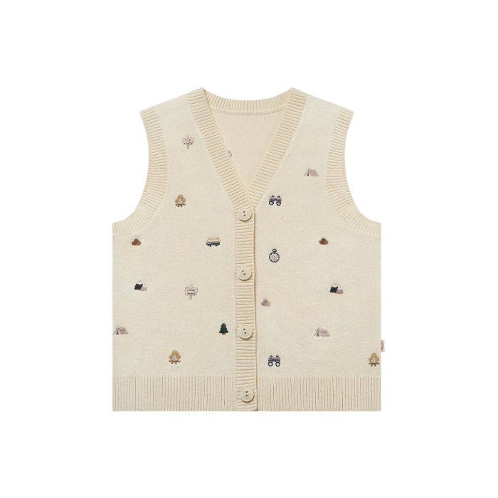 Petite Revery Cotton Knit Vest Mini Camp Revery